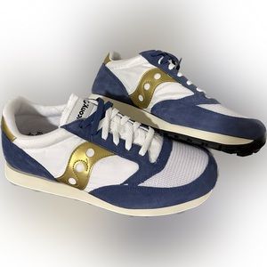 Saucony Jazz Original Vintage sneakers (Wht/Blu/Gld) Men’s 11 US. Never worn.